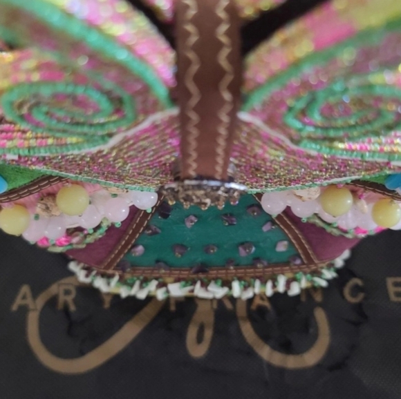 Mary Frances Vibrant Vintage Intricately Beaded Small Top Handle Dinner Purse - Picture 13 of 16